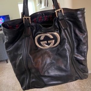Authentic Gucci Large Brit Tote Bag